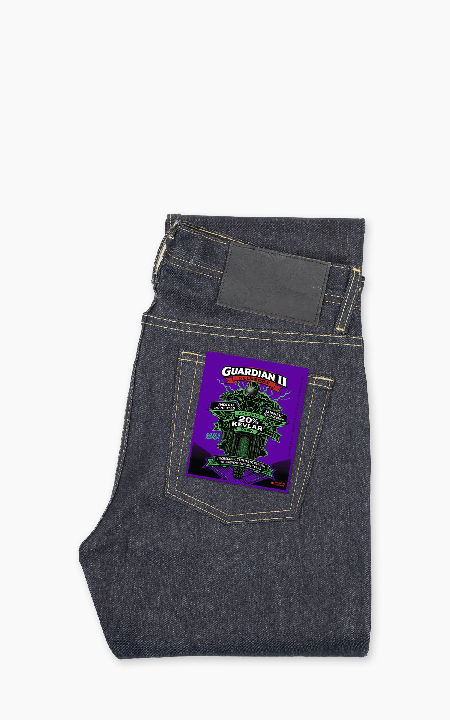 Naked & Famous Denim Weird Guy Greencast Stretch Selvedge Indigo 12.5o