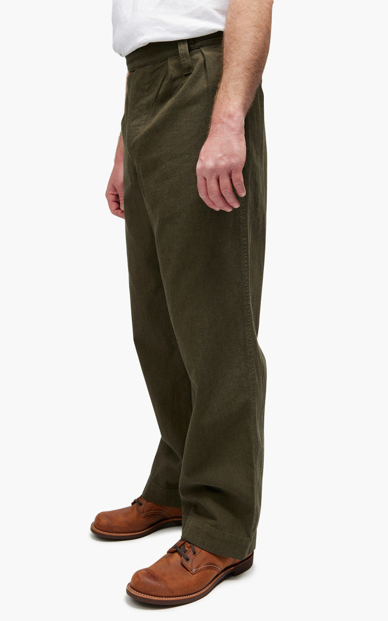Nigel Cabourn Navvie Pant Cotton Broken Twill Army