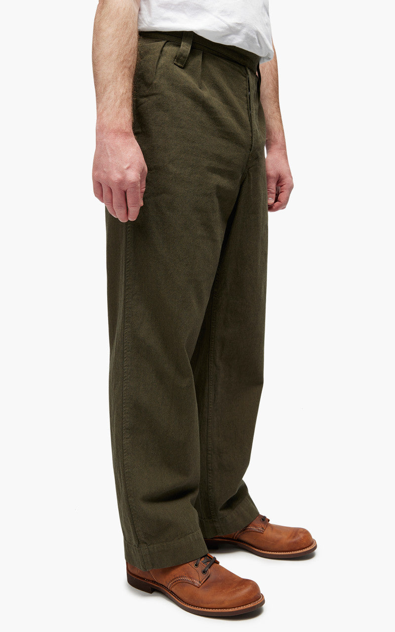 Nigel Cabourn Navvie Pant Cotton Broken Twill Army