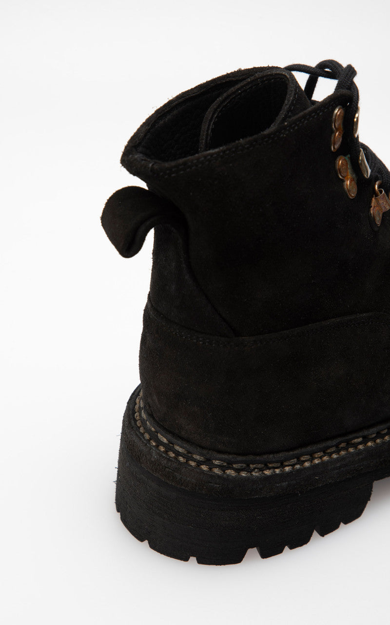 Guidi NT19V Wedged Boots Calf Reverse Black