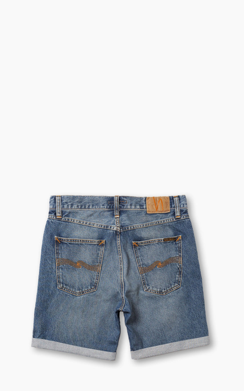 Nudie Jeans Josh Denim Shorts Blue Haze