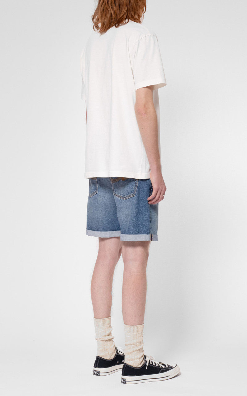 Nudie Jeans Josh Denim Shorts Blue Haze