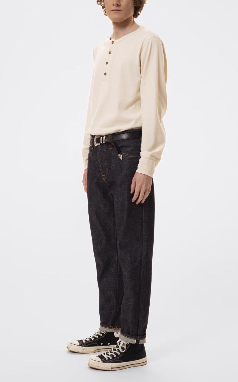 Nudie Jeans LS Henley Ecru