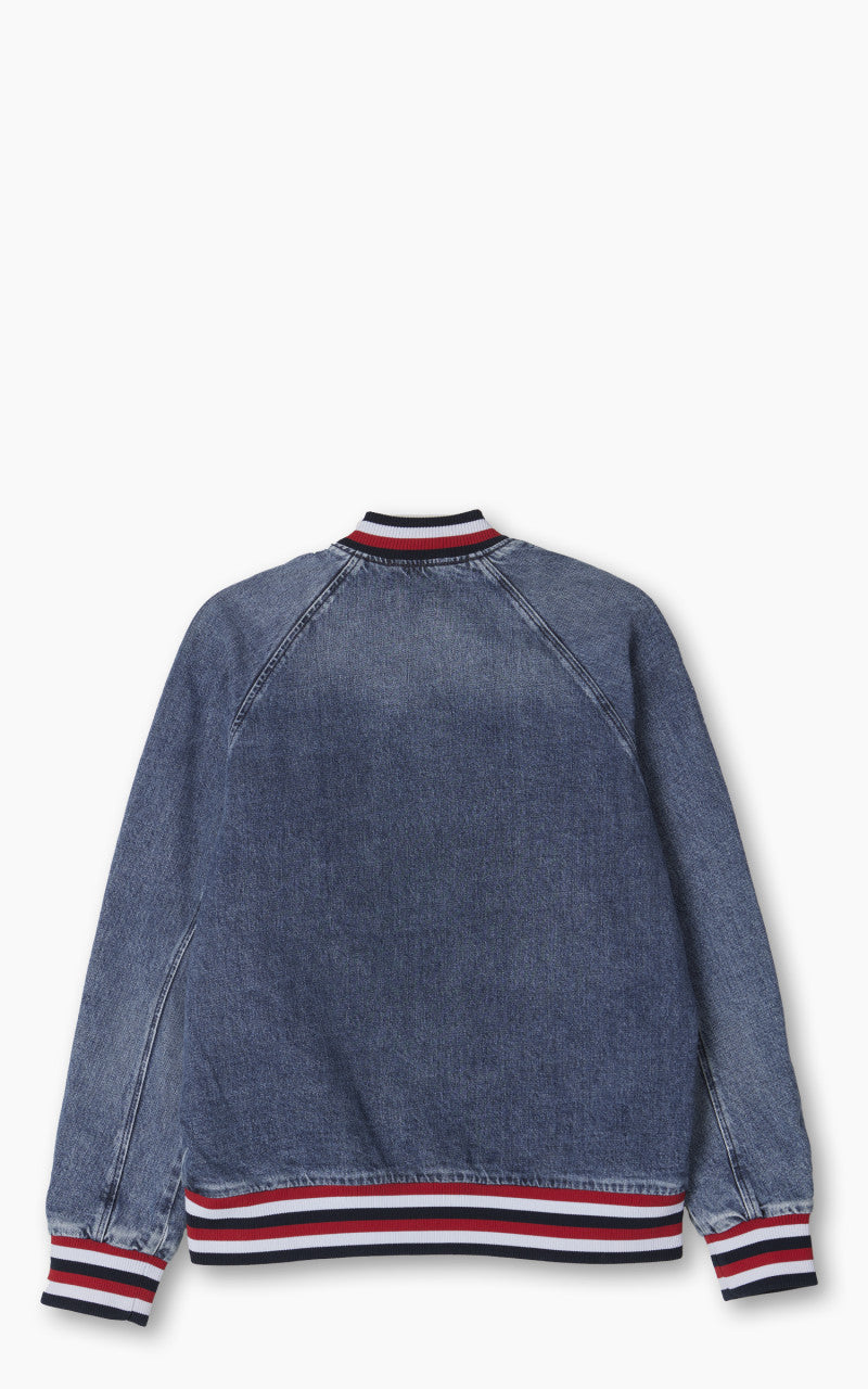 Nudie Jeans Alex Bomber Jacket Denim Blue