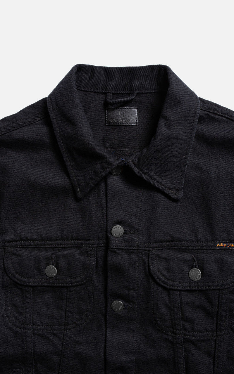 Nudie Jeans Danny Smooth Rinse Denim Jacket Black