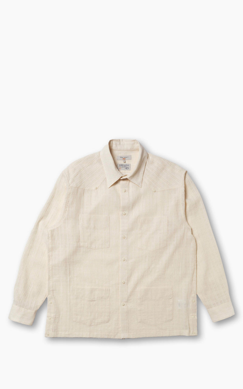 Nudie Jeans Ryan Cuban Shirt Ecru