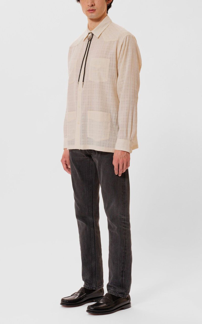 Nudie Jeans Ryan Cuban Shirt Ecru