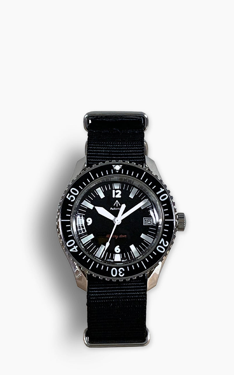 Naval Watch Company MIL-05 Automatic Royal Military Diver Watch Silver/Black