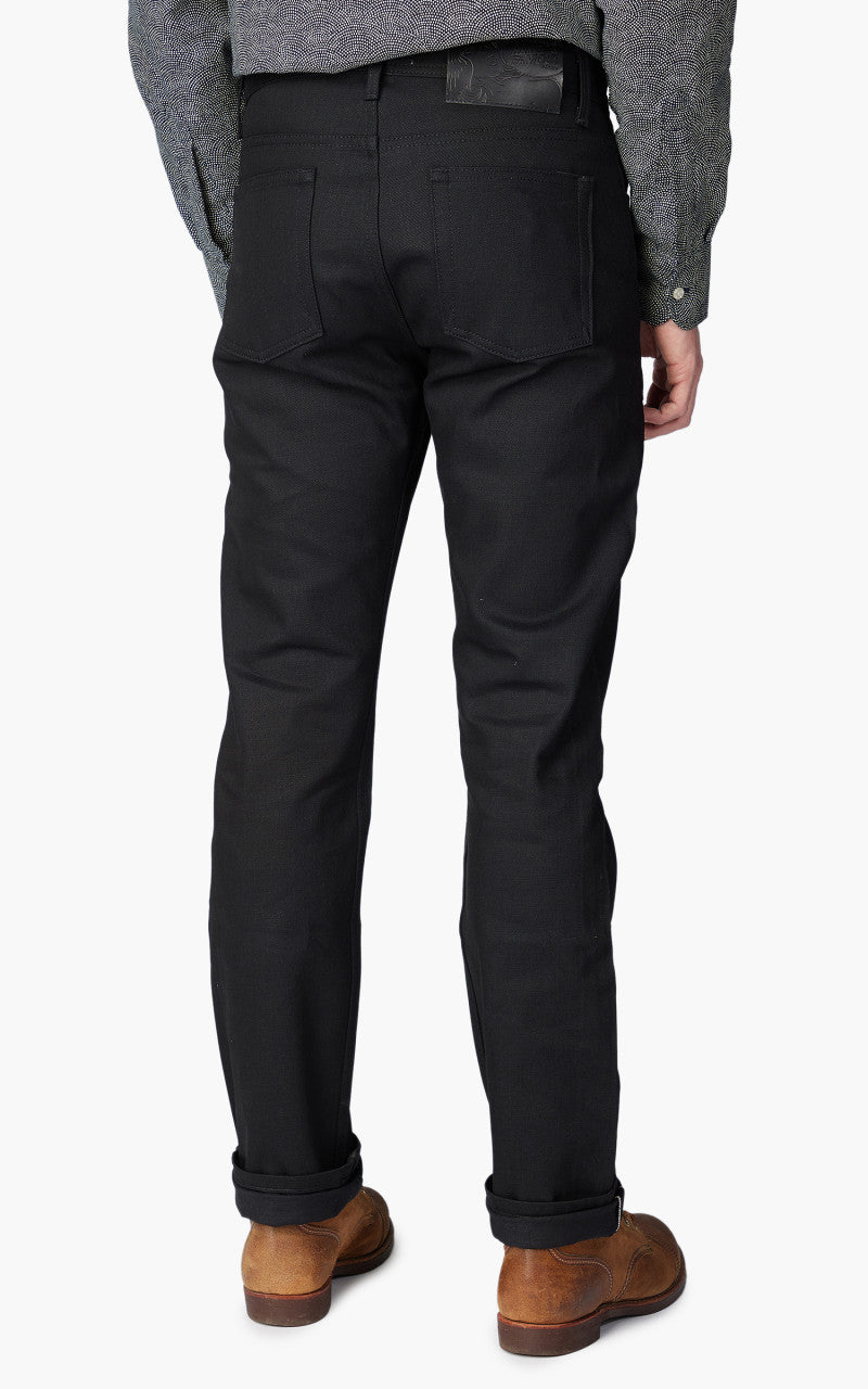 Naked & Famous Denim Weird Guy Solid Black Selvedge Black 13oz