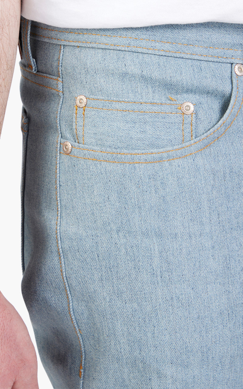 Naked & Famous Denim Weird Guy Lightweight Recycled Selvedge Stone Blue
