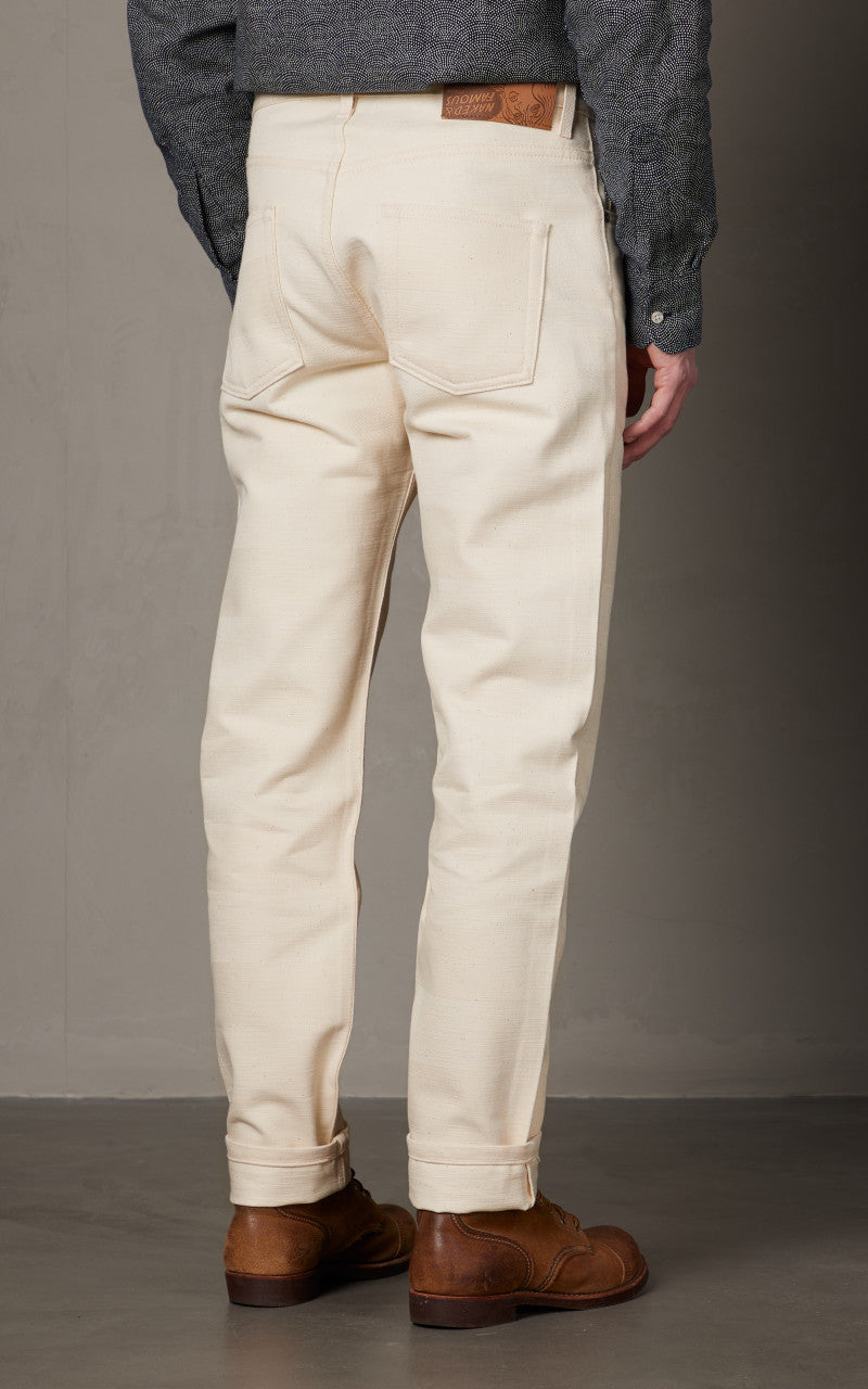 Naked & Famous Denim Easy Guy Undyed Frankenstein Denim Ecru