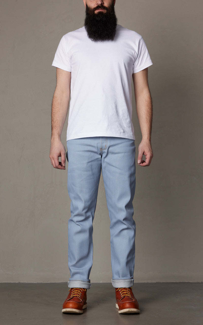 Naked & Famous Denim Weird Guy Left Hand Twill Selvedge Sky Blue Edition