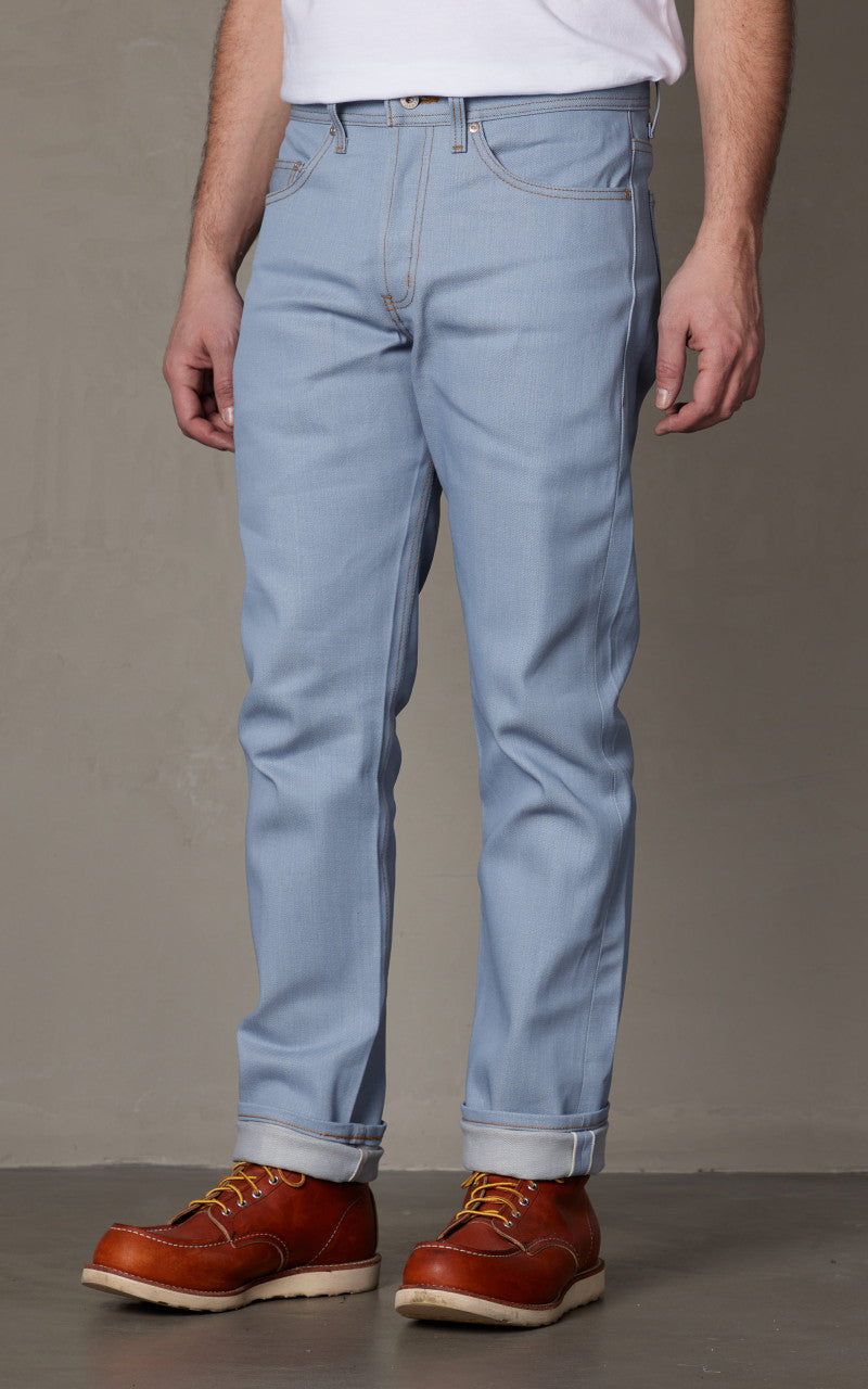 Naked & Famous Denim Weird Guy Left Hand Twill Selvedge Sky Blue Edition