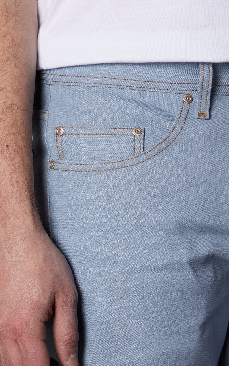 Naked & Famous Denim Weird Guy Left Hand Twill Selvedge Sky Blue Edition
