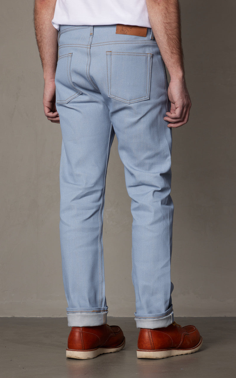 Naked & Famous Denim Weird Guy Left Hand Twill Selvedge Sky Blue Edition