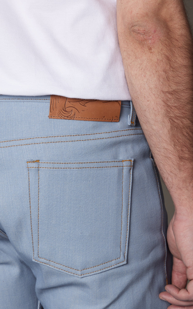 Naked & Famous Denim Weird Guy Left Hand Twill Selvedge Sky Blue Edition