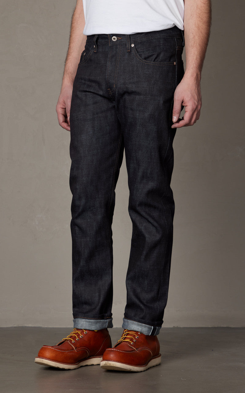 Naked & Famous Denim Weird Guy Broken Twill Slub Stretch Selvedge Indigo
