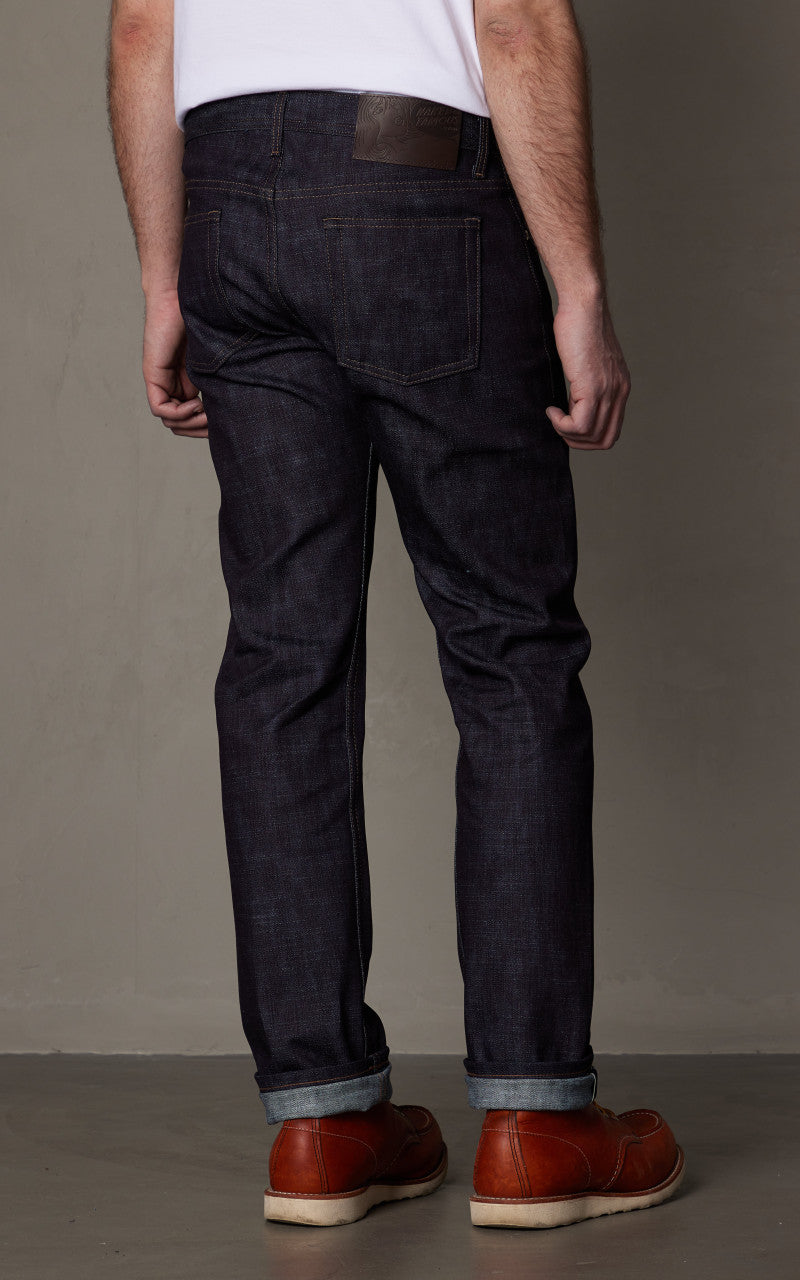 Naked & Famous Denim Weird Guy Broken Twill Slub Stretch Selvedge Indigo