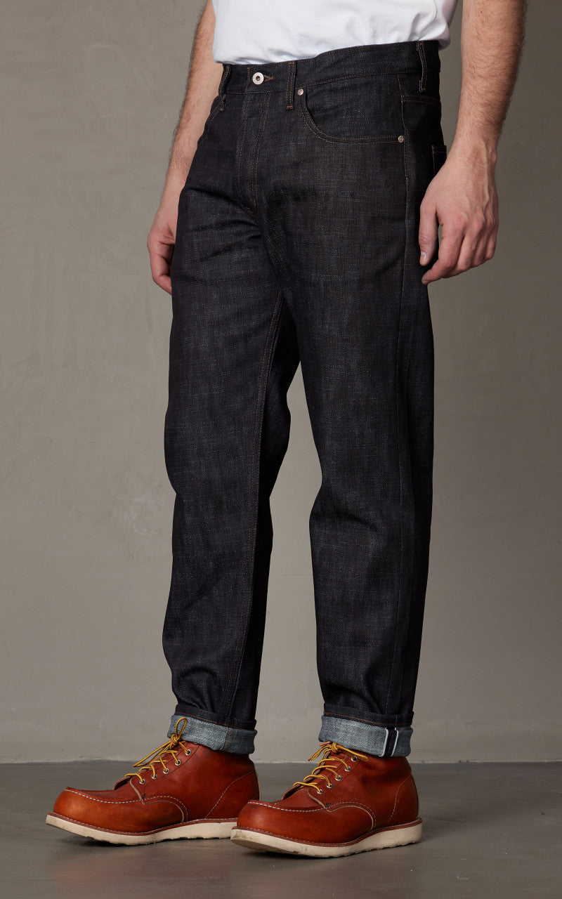 Naked & Famous Denim Easy Guy Broken Twill Slub Stretch Selvedge Indigo