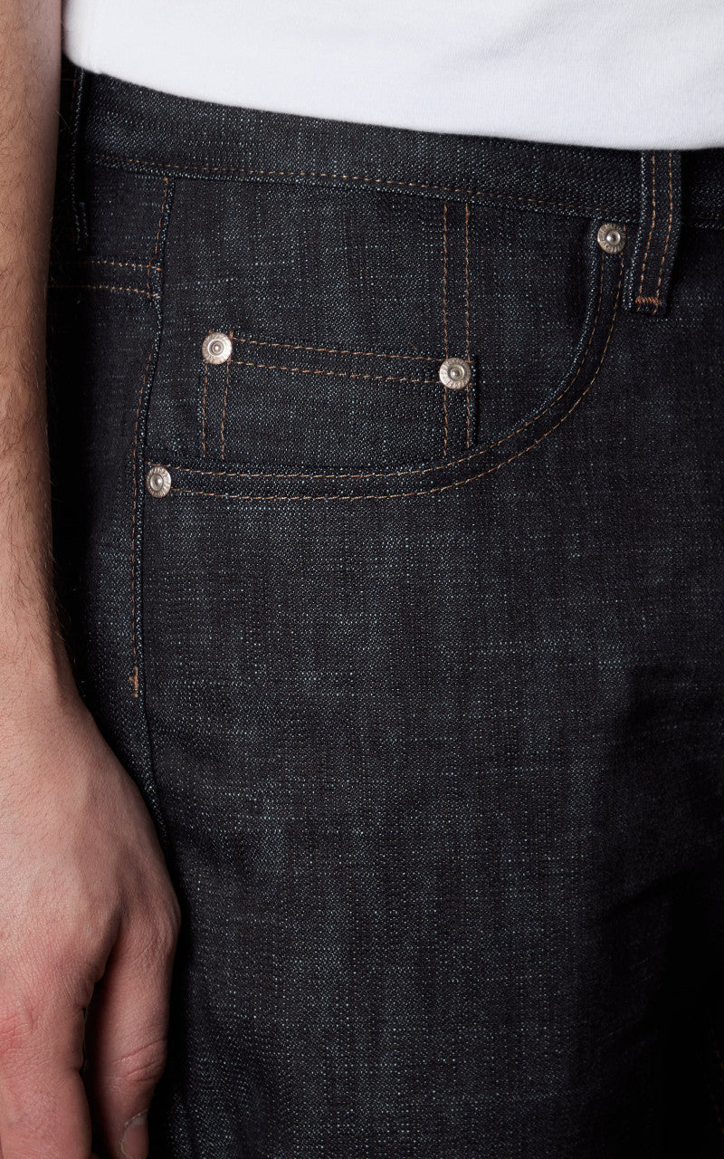 Naked & Famous Denim Easy Guy Broken Twill Slub Stretch Selvedge Indigo