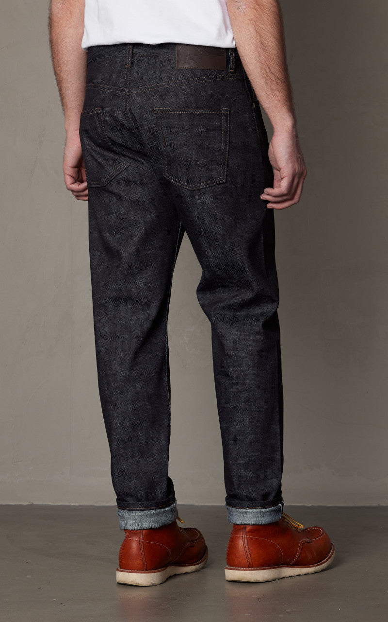 Naked & Famous Denim Easy Guy Broken Twill Slub Stretch Selvedge Indigo