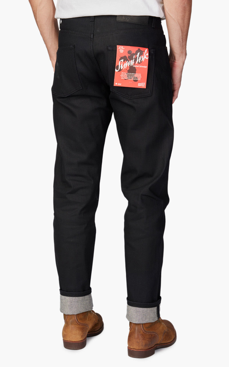 Naked & Famous Denim Weird Guy Sumi Ink Coated Selvedge 13oz