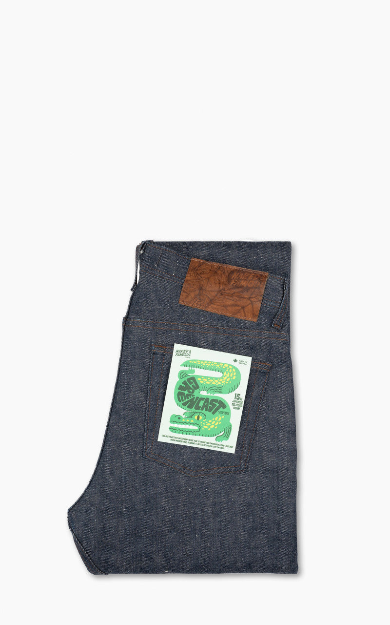 Naked & Famous Denim Weird Guy Greencast Slub Selvedge