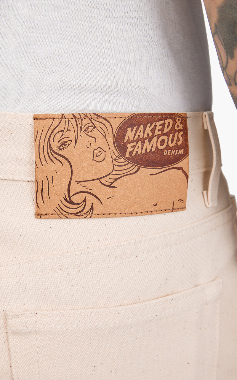Naked & Famous Denim Weird Guy All Natural Organic Cotton Ecru