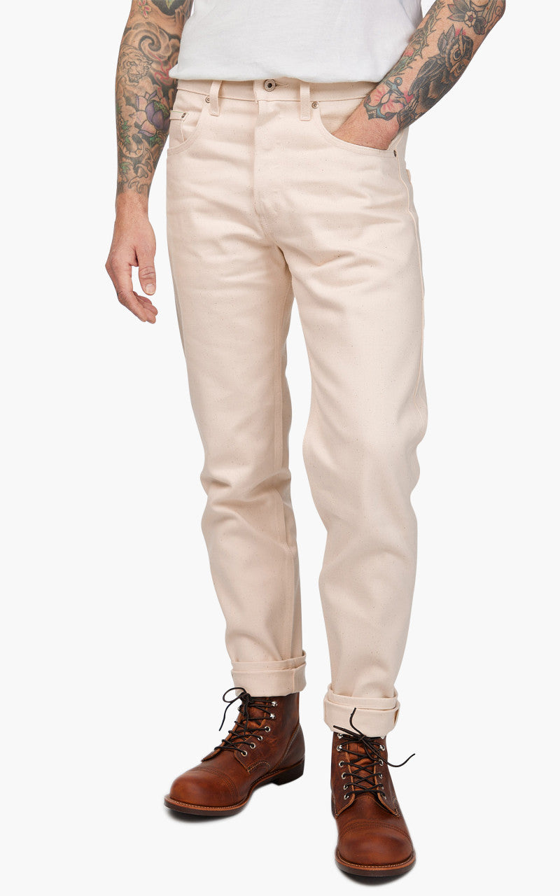 Naked & Famous Denim Easy Guy All Natural Organic Cotton Ecru