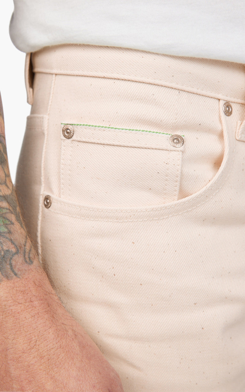 Naked & Famous Denim Easy Guy All Natural Organic Cotton Ecru