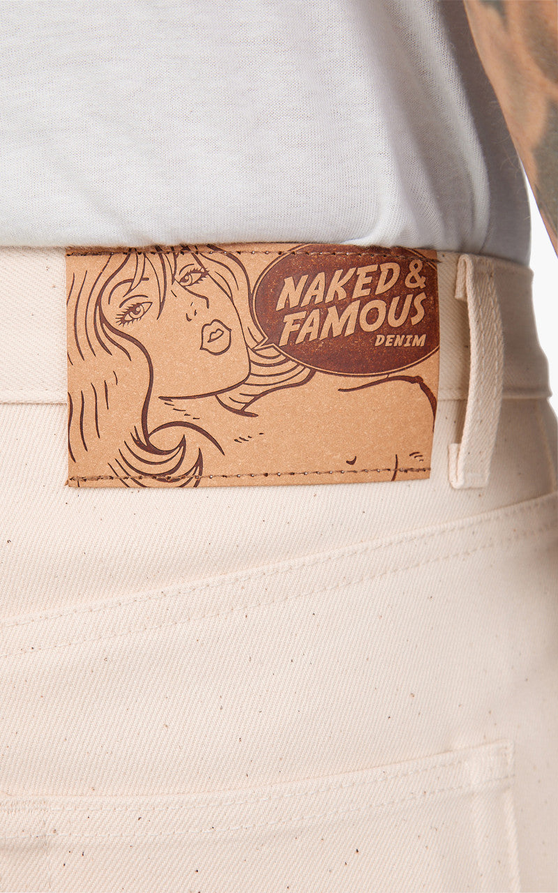 Naked & Famous Denim Easy Guy All Natural Organic Cotton Ecru
