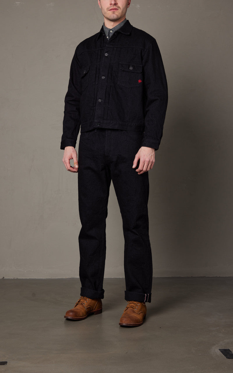 Naked & Famous Denim Heritage Denim Jacket MIJ13 Okayama Spirit Kuro 16oz