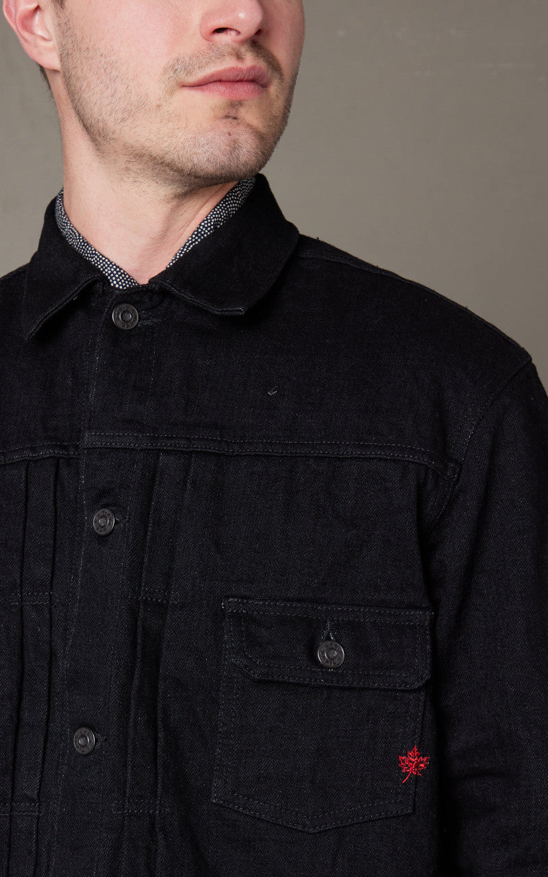 Naked & Famous Denim Heritage Denim Jacket MIJ13 Okayama Spirit Kuro 16oz
