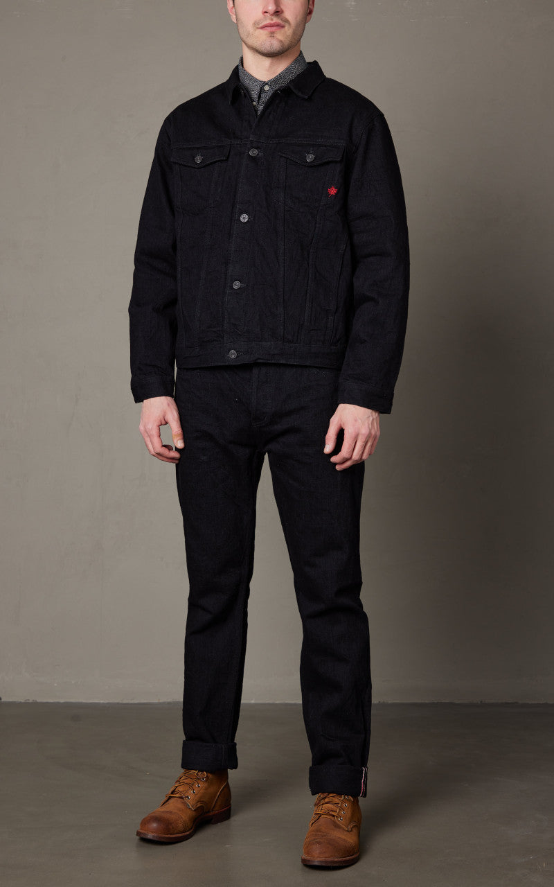 Naked & Famous Denim Denim Jacket MIJ13 Okayama Spirit Kuro 16oz