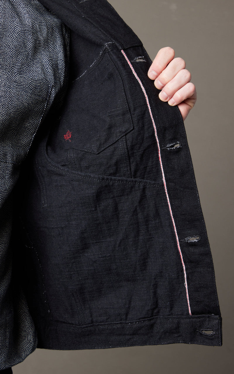 Naked & Famous Denim Denim Jacket MIJ13 Okayama Spirit Kuro 16oz