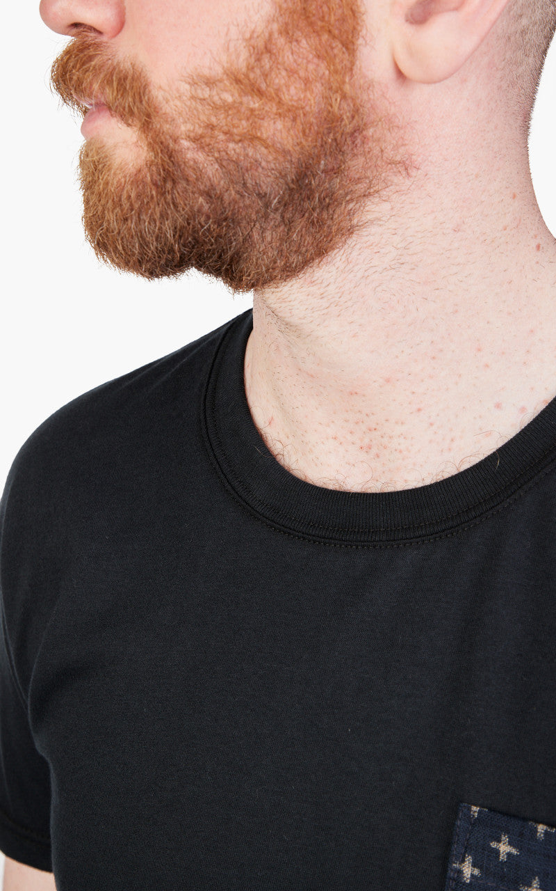 Naked & Famous Denim Pocket Tee Kimono Plus Black