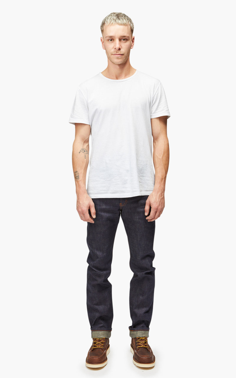 Naked & Famous Denim Weird Guy Perfect Blue Slub Stretch Selvedge