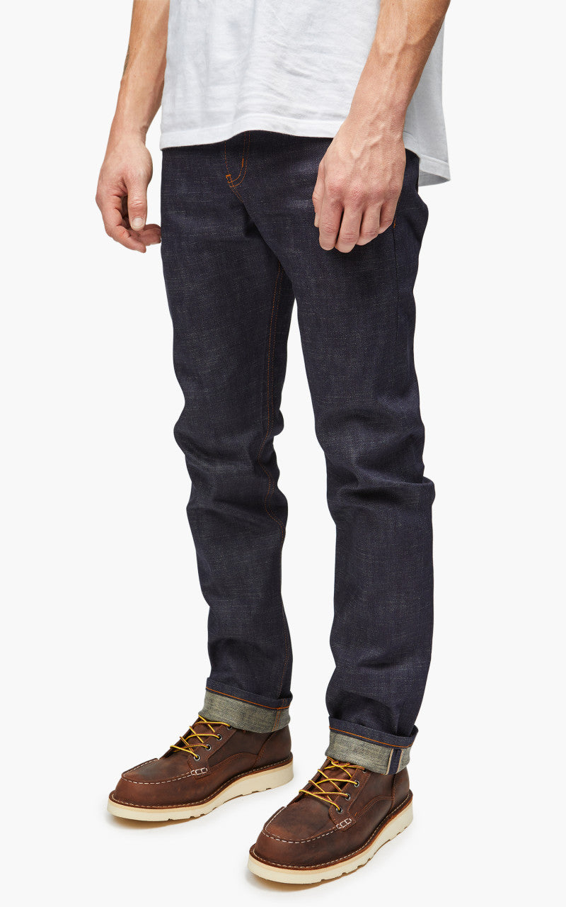 Naked & Famous Denim Weird Guy Perfect Blue Slub Stretch Selvedge
