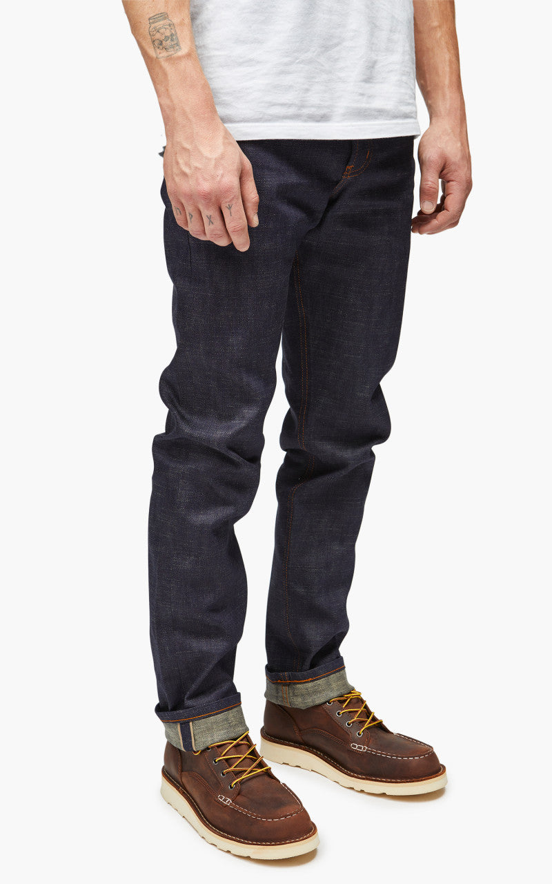 Naked & Famous Denim Weird Guy Perfect Blue Slub Stretch Selvedge