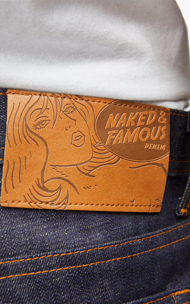 Naked & Famous Denim Weird Guy Perfect Blue Slub Stretch Selvedge
