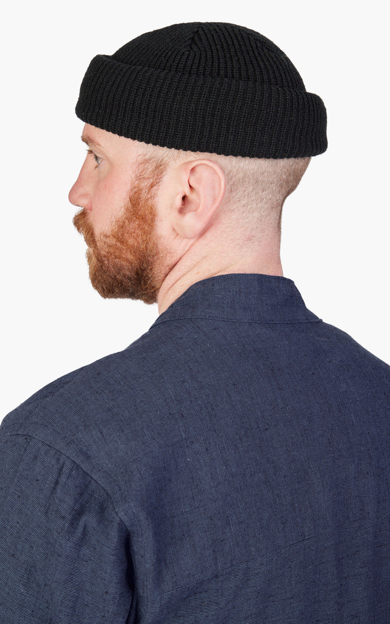 Naked & Famous Denim Kimono Shirt Linen Cotton Nep Navy