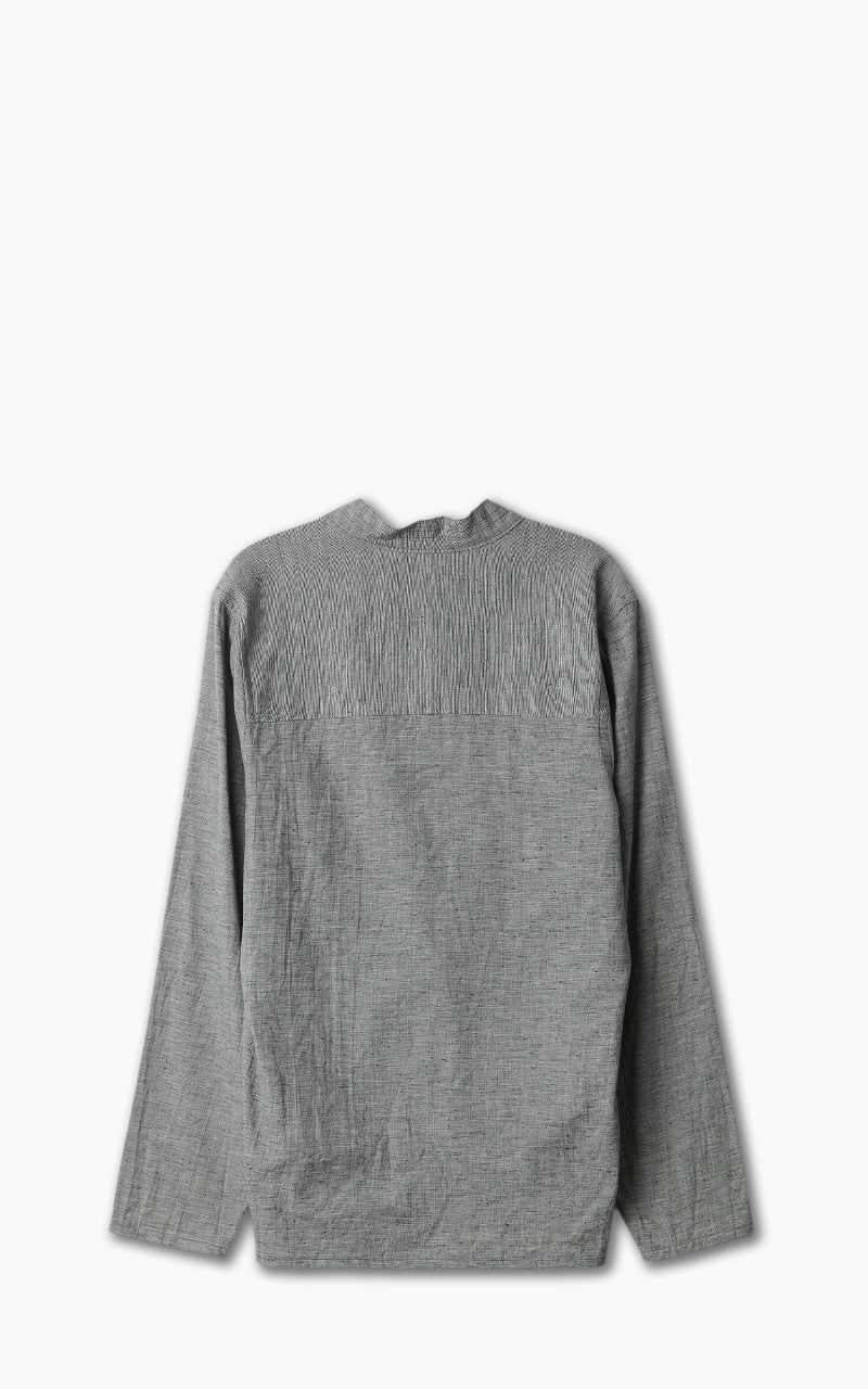 Naked & Famous Denim Kimono Shirt Linen Cotton Nep Blue