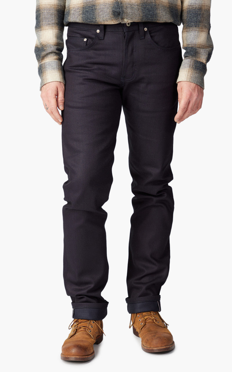 Naked & Famous Denim Weird Guy Indigo/Indigo Stretch Selvedge Dark Indigo 12oz