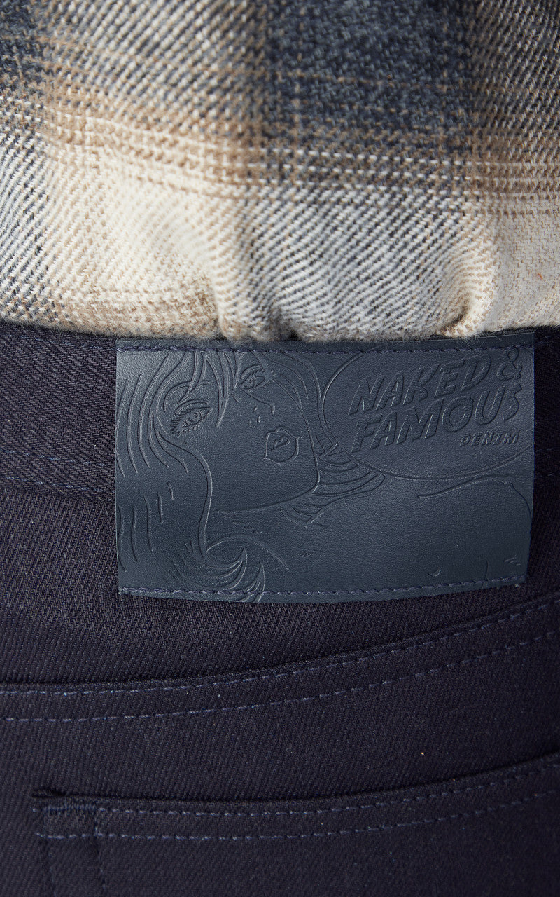 Naked & Famous Denim Weird Guy Indigo/Indigo Stretch Selvedge Dark Indigo 12oz