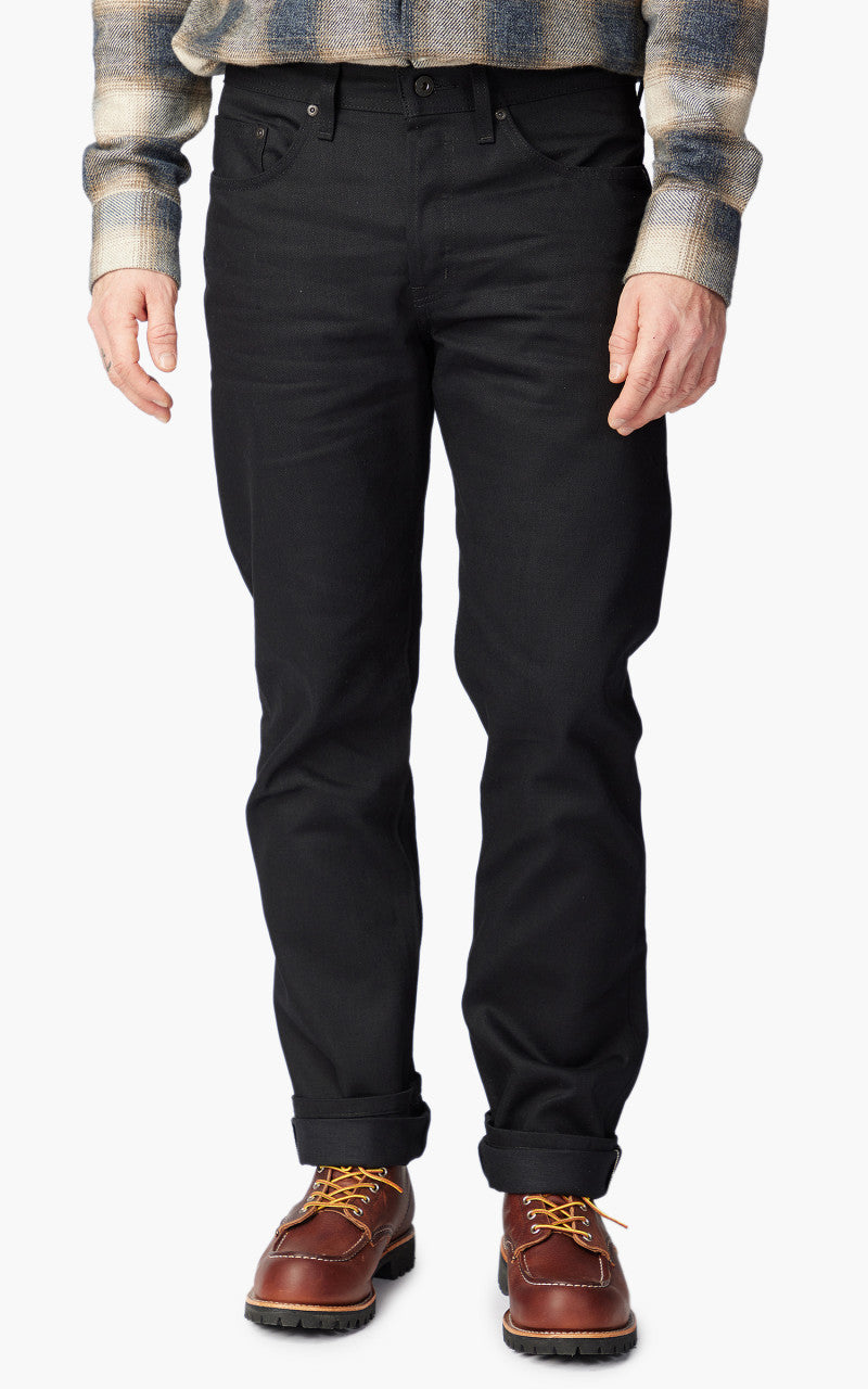 Naked & Famous Denim Easy Guy Solid Black Selvedge Black 13oz