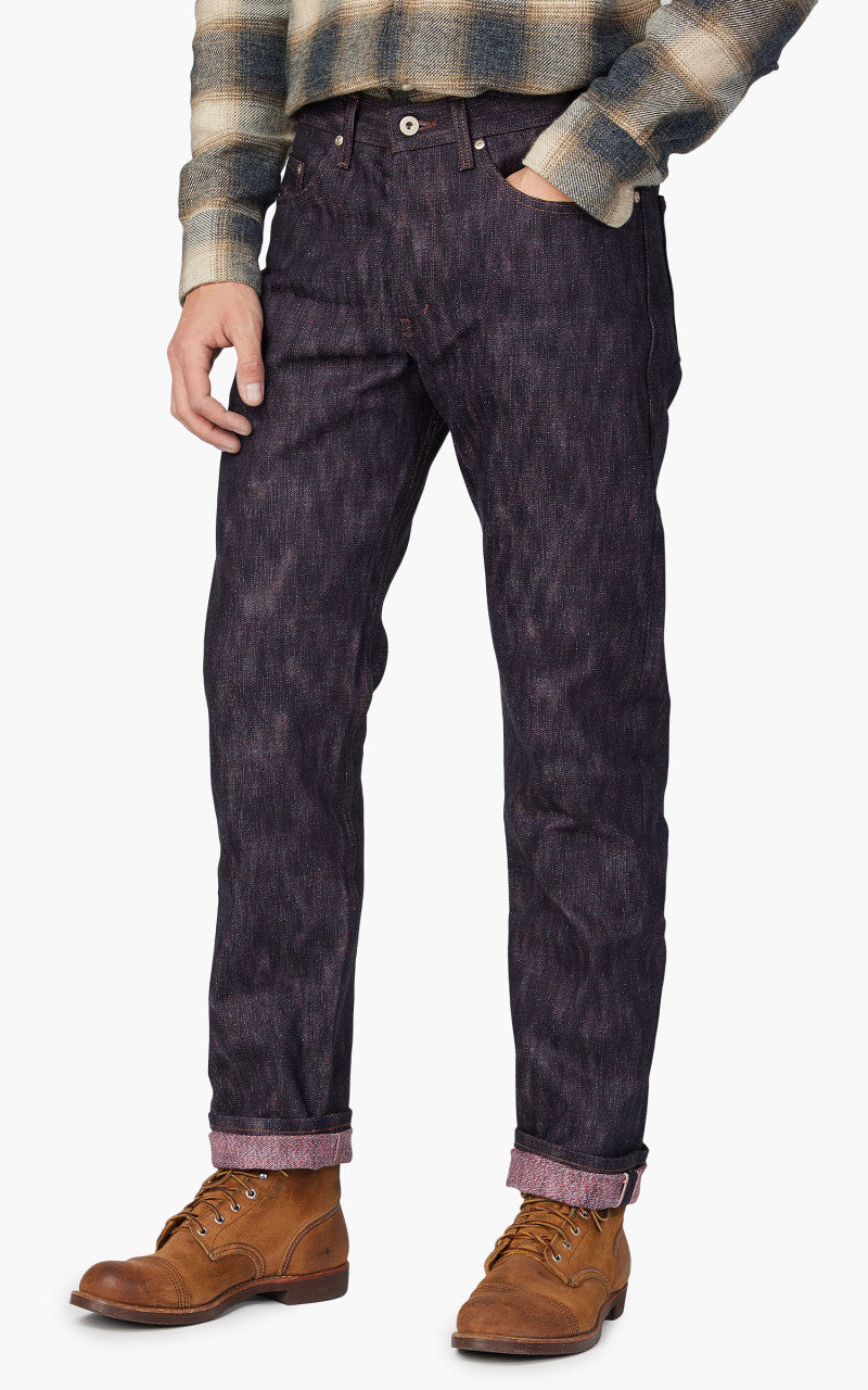 Naked & Famous Denim Weird Guy 15th Anniversary Denim Indigo x Red/White