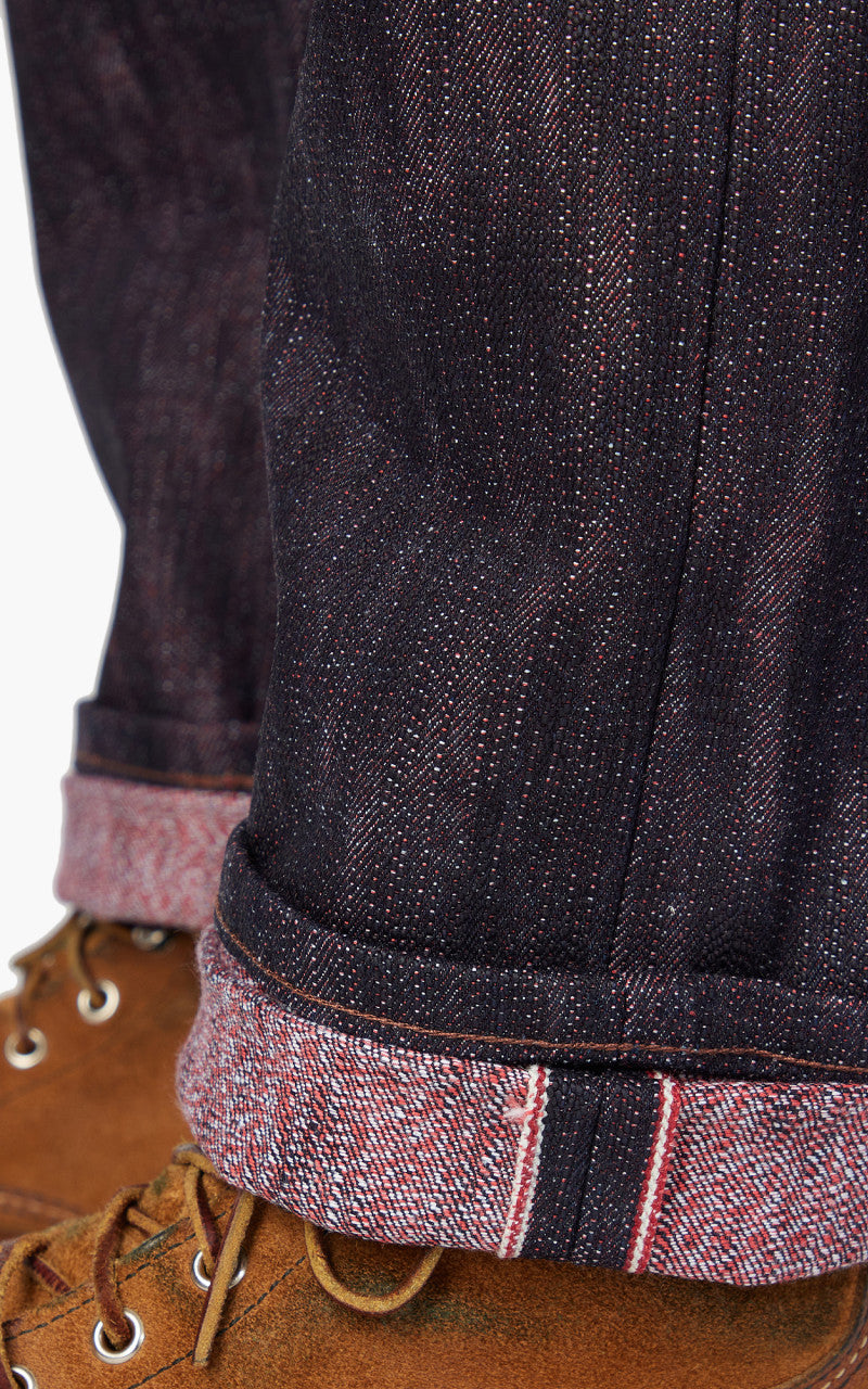 Naked & Famous Denim Weird Guy 15th Anniversary Denim Indigo x Red/White