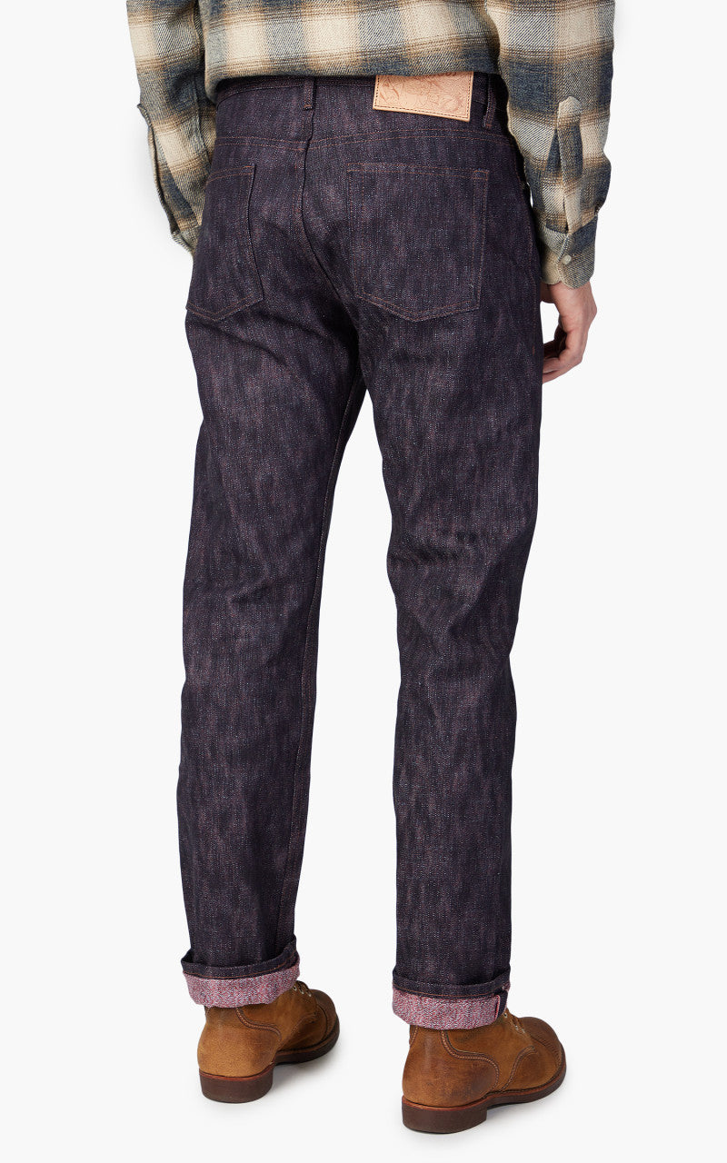 Naked & Famous Denim Weird Guy 15th Anniversary Denim Indigo x Red/White