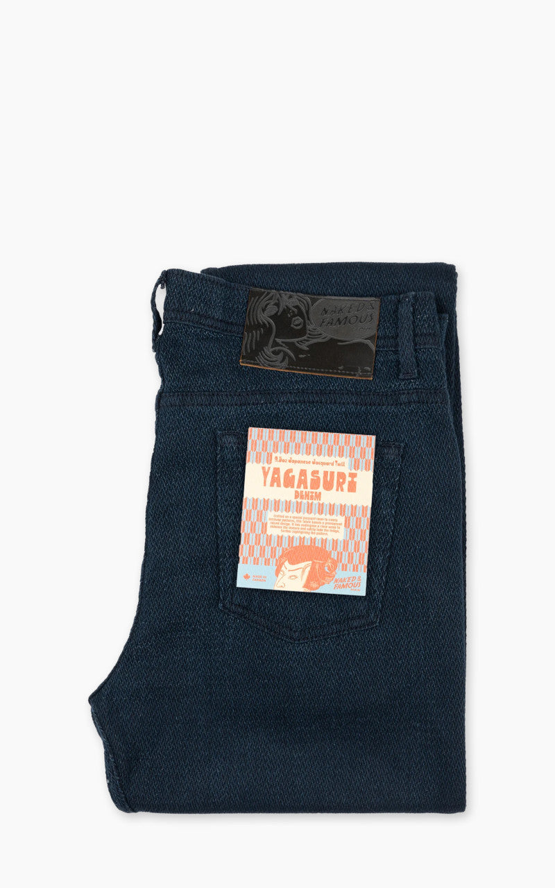 Naked & Famous Denim Weird Guy Yagasuri Denim Indigo