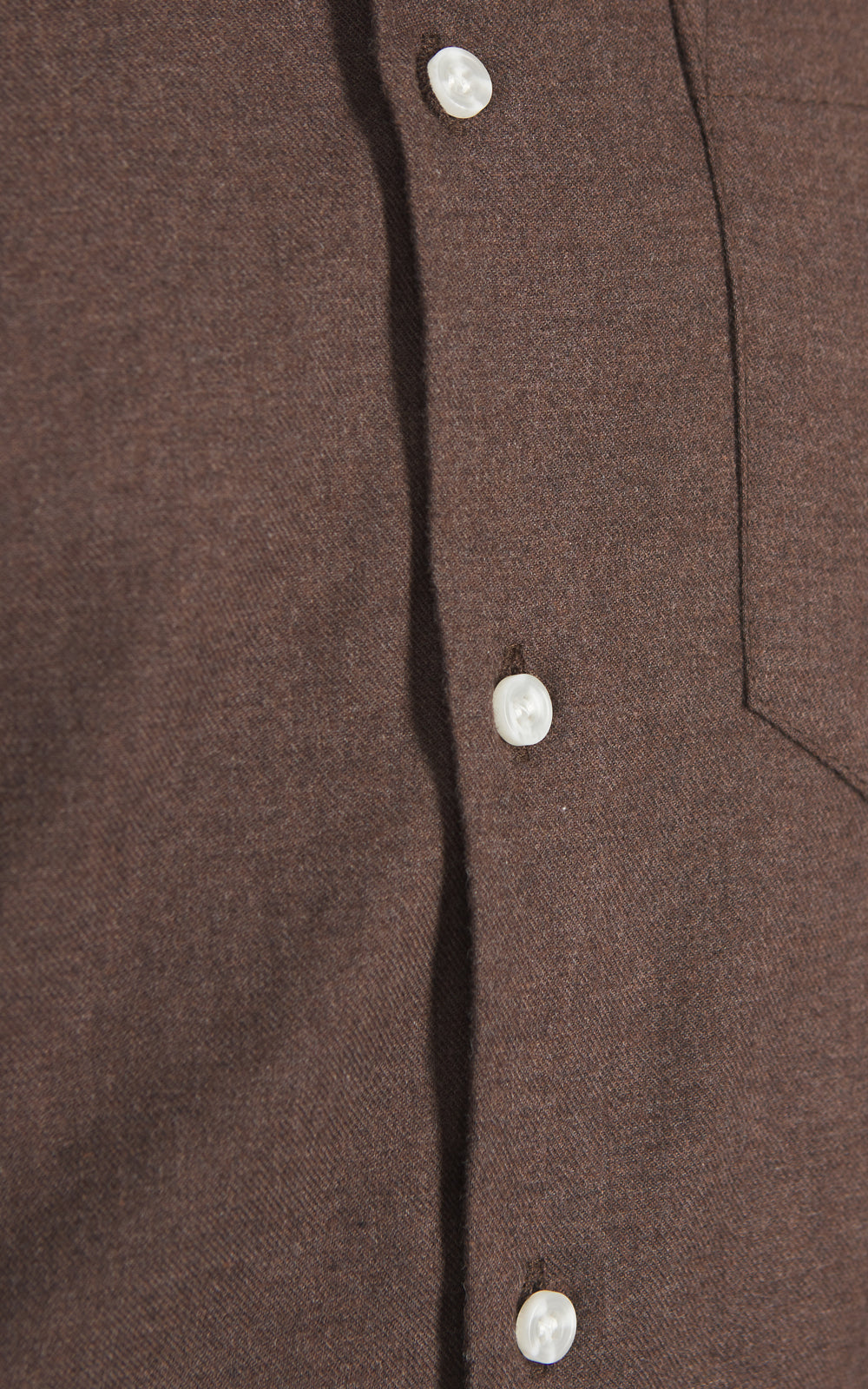Naked & Famous Denim True Shirt Soft Twill Brown